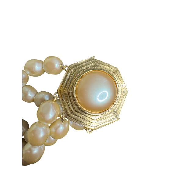 Yves Saint Laurent Vintage Four Strand Baroque Pearl Necklace w/Box & COA - Picture 10 of 16